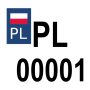icon Polish license plates