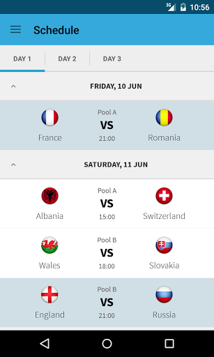 Live Scores for EURO 2016