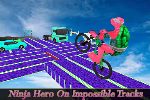 Ninja Hero BMX Bicycle Rider: Turtle Stunts