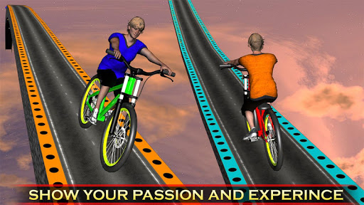 Xtreme Rooftop Bmx Racer Bicycle Bike Rider Stunts