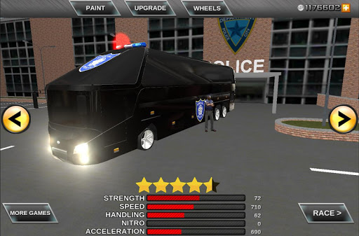 Police bus prison transport 3D