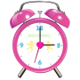 icon Pink Alarm Clock