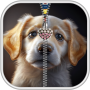 icon Puppy Dog Zipper Lock Screen for Sony Xperia XZ1 Compact
