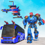 icon US Police Bus Transmute Robot shooting Game