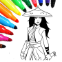 icon Raya & last Dragon Coloring