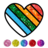 icon Heart Coloring Book Glitter 3.0
