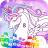 icon Rainbow Unicorns Coloring Book by Numbers 1.5