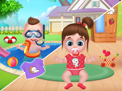 Twins babysitter daycare games