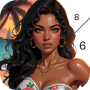 icon Melanin Poppin Color by Number for Samsung Galaxy Note 10 1