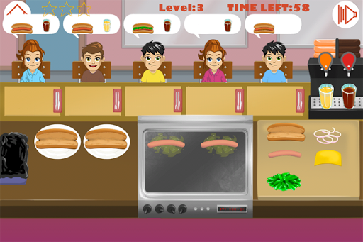 Hot dog cooking game