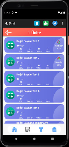 4. Sınıf Tüm Dersler Test Çöz