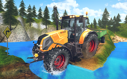 Tractor Driver Cargo 3D