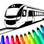 icon Trains coloring pages game