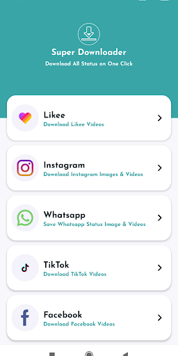 Free download Super Downloader - FB Tik Tok whatsapp Ins ...