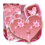 icon Pink Flower Heart Launcher Theme