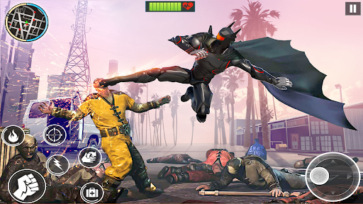 Flying Bat Superhero Man Games
