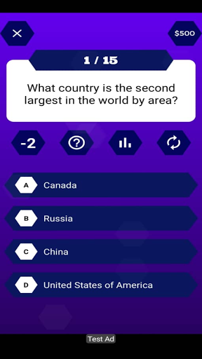 Millionaire Game - Trivia Quiz